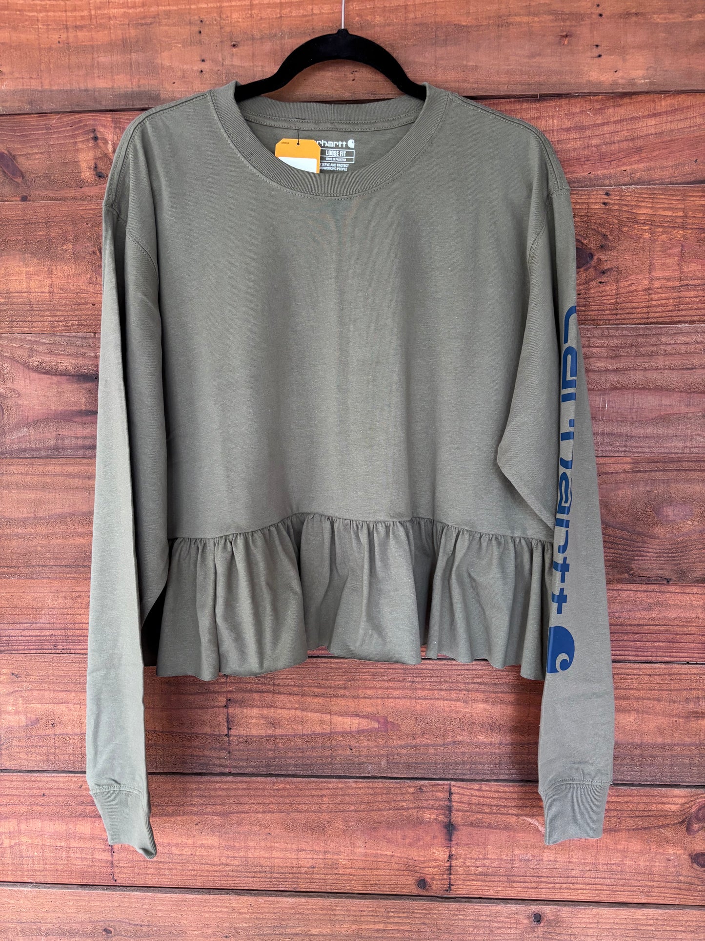 Logo Long Sleeve Single Ruffle