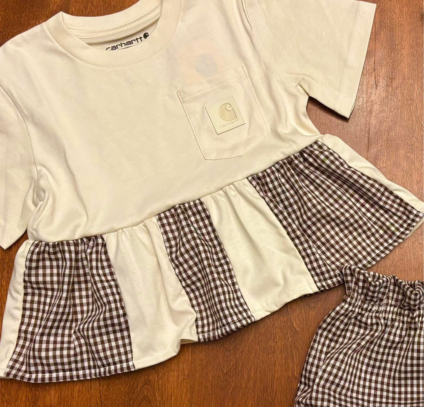 Kids Short Sleeve Patchwork