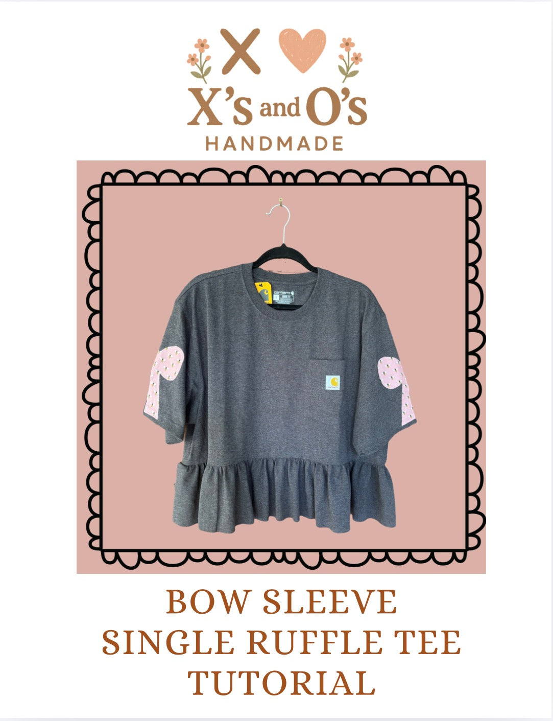 Bow Sleeve Single Ruffle Tee Tutorial