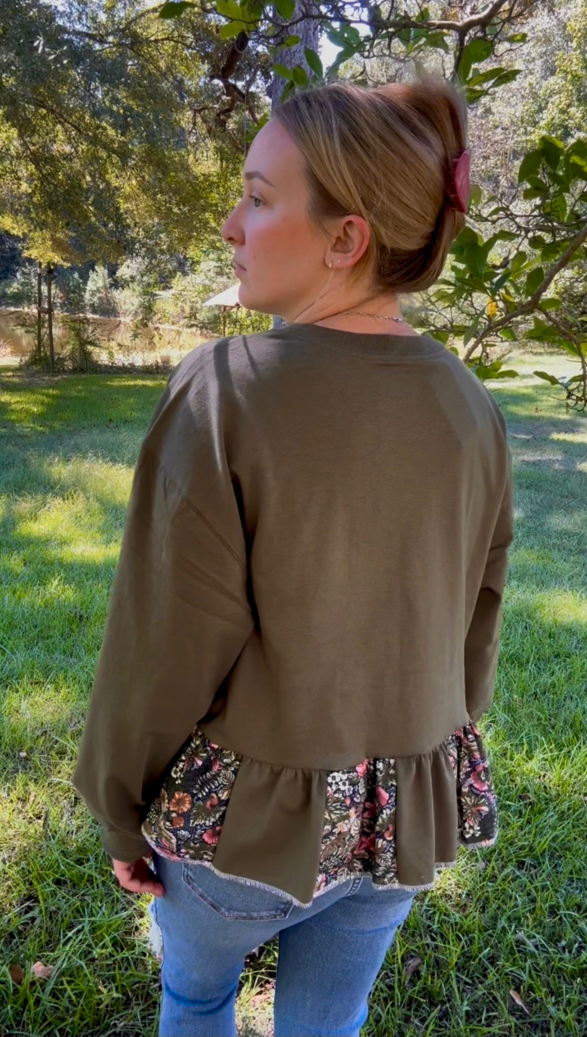RTS Long Sleeve Single Ruffle Large