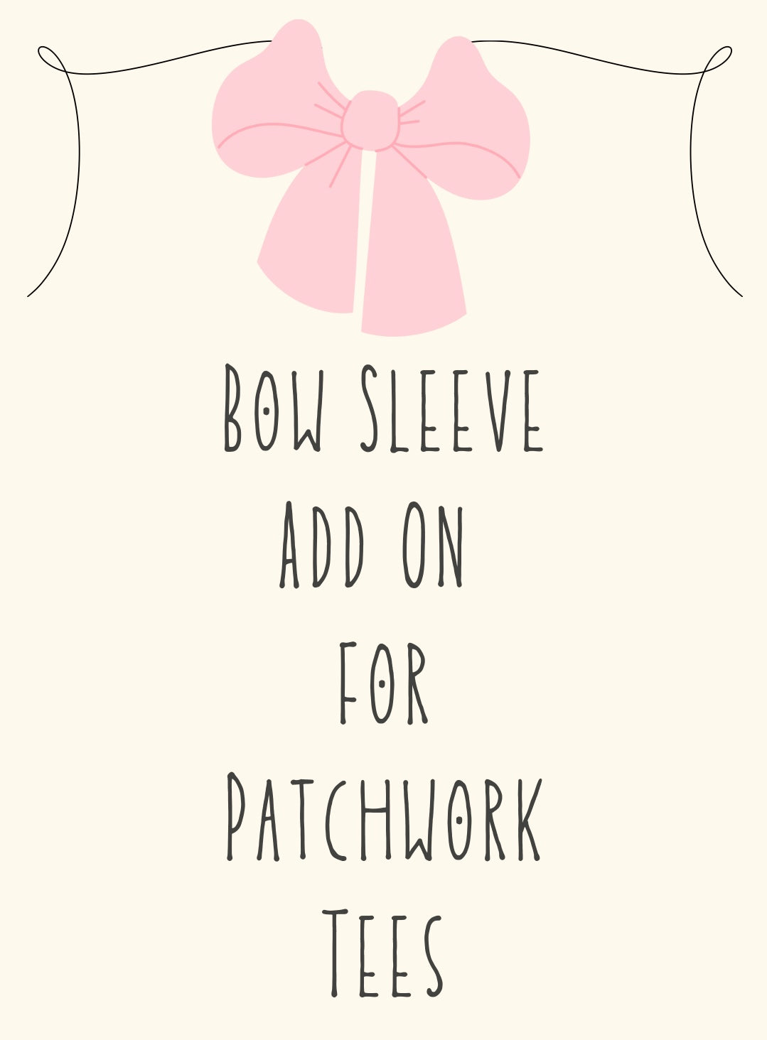 Add On - Bow Sleeves for Patchwork Tees
