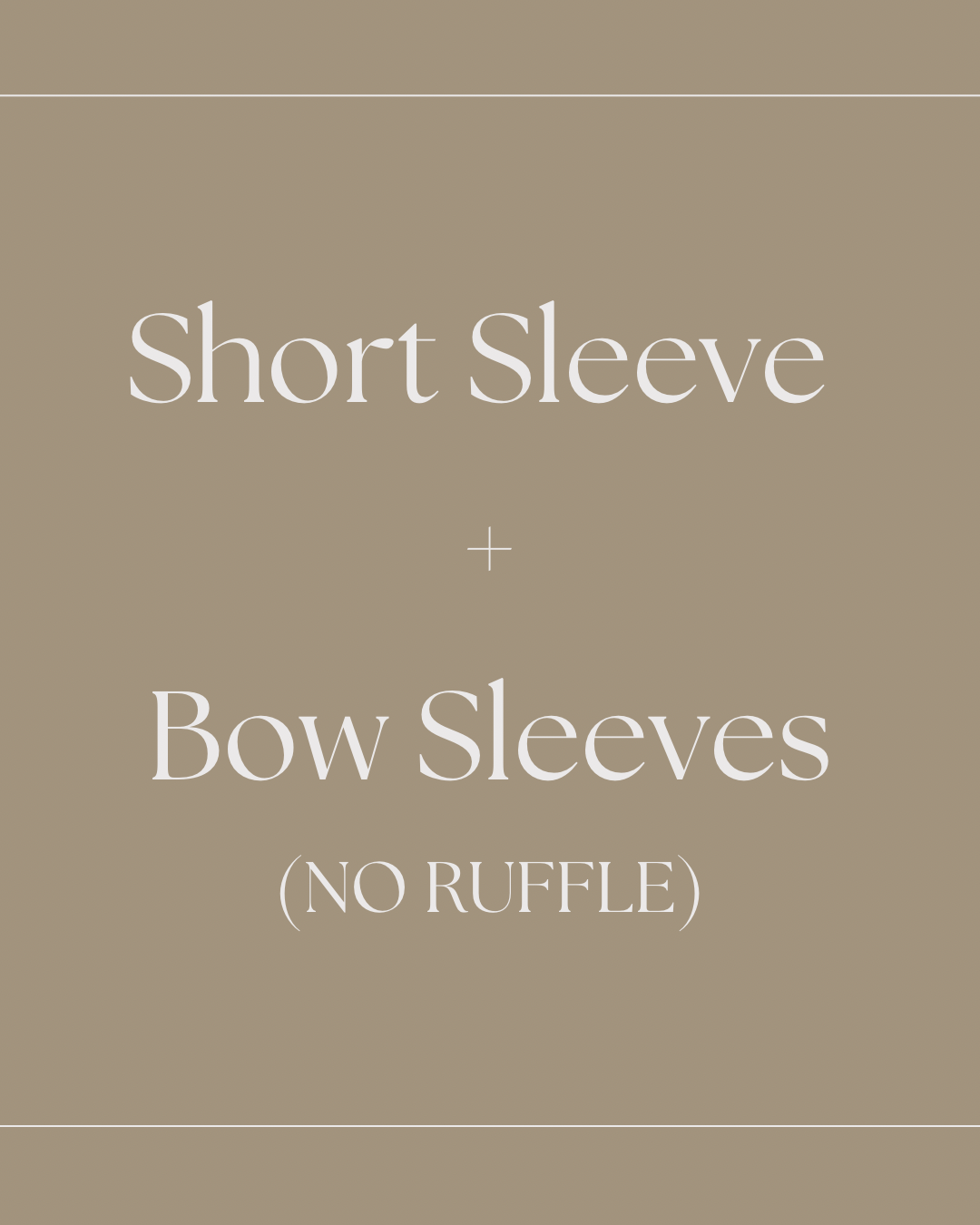 Short Sleeve NO RUFFLE Bow Sleeve Plus Size