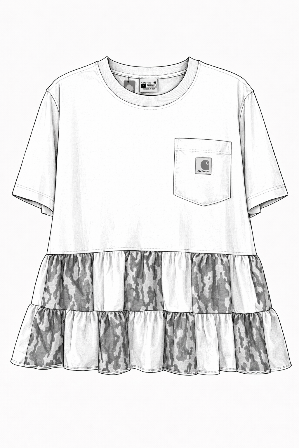 Camo Patchwork Plus Size