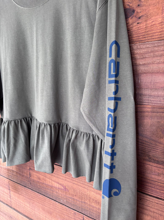 Logo Long Sleeve Single Ruffle
