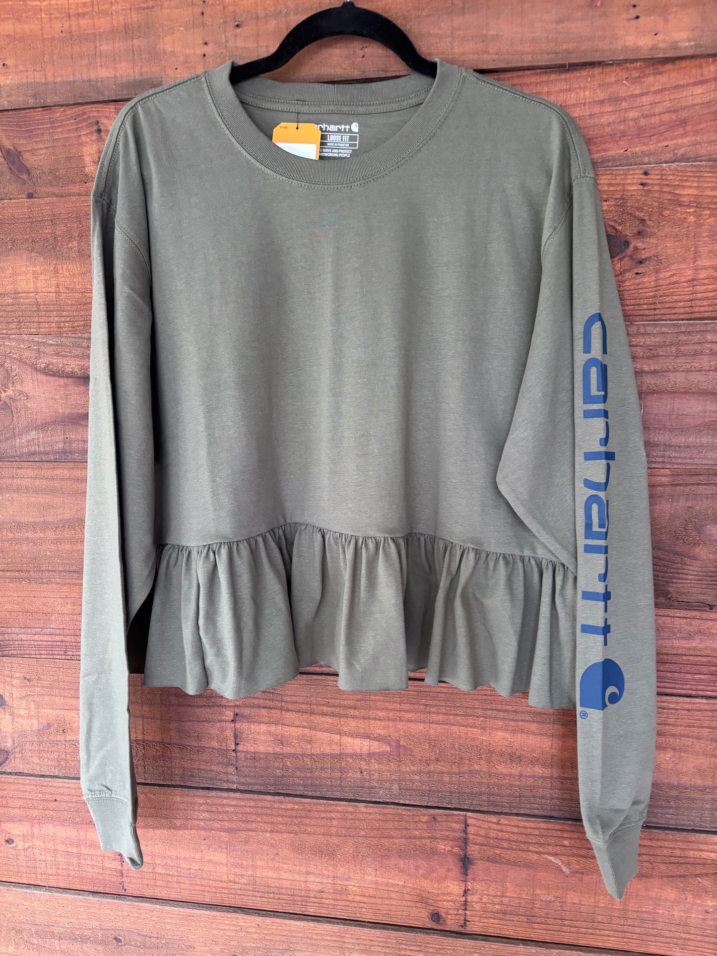Logo Long Sleeve Single Ruffle