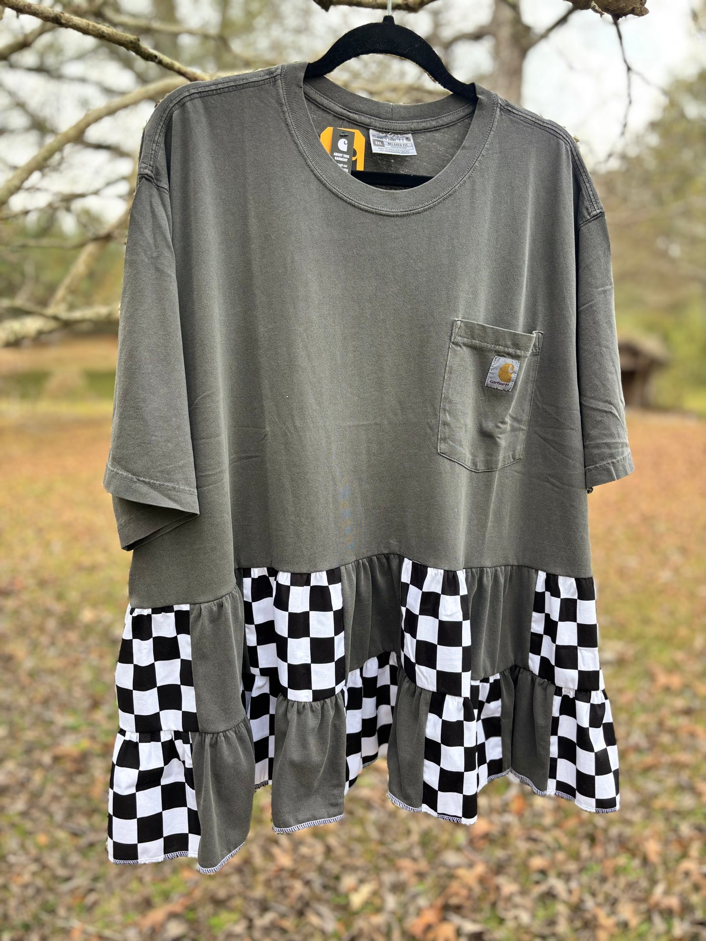 Checkered Patchwork Plus Size